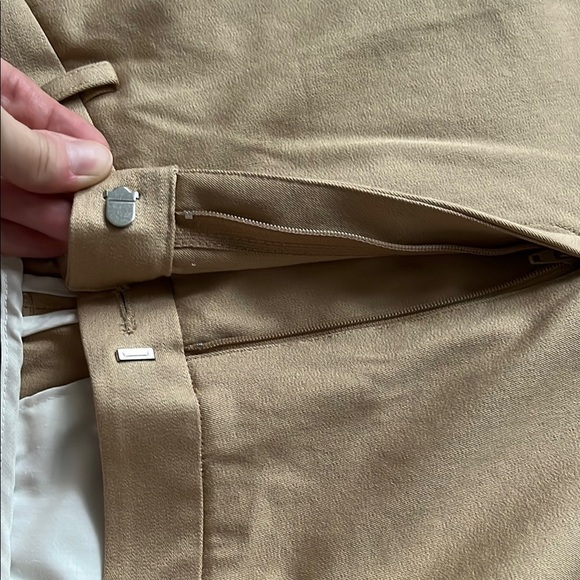 NWT Three Forks Cotton Blend Straight Leg Stretch Twill Khaki Trousers - Size 16 - Picture 3 of 15